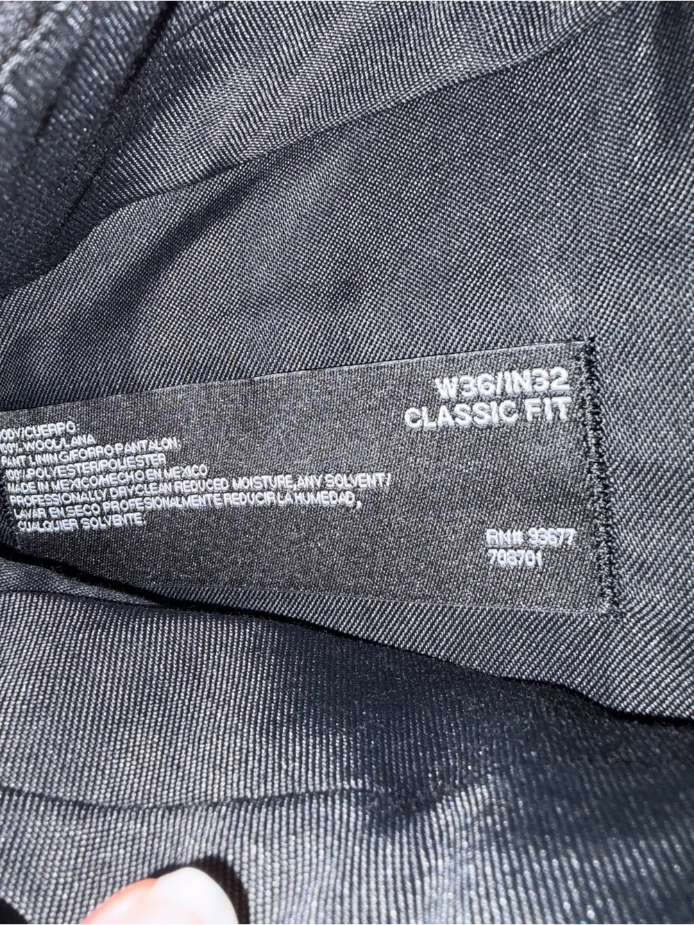Stafford Essentials Black Wool Full Tuxedo